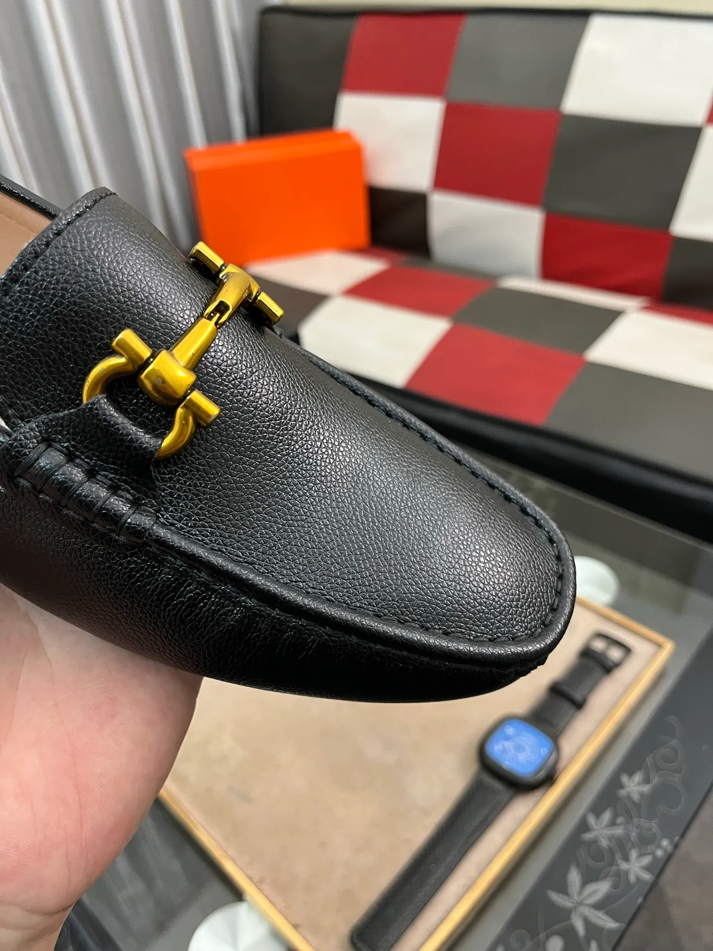Men's shoes 💰400⌚️⌚️【HERMES】Hermès classic fashionable casual beanie shoes, fine workmanship ☘Made of imported Italian cowhide, luxurious pig and sheep lining🌶🌶cowhide feet, rubber wear-resistant outsole🎋Stable, delicate and delicate🍇Very special, versatile style, worth owning🍉Size: 38-44